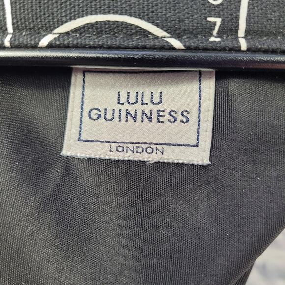 Lulu Guinness London Scottie Dog Leather-Trimmed Canvas Handle Bag - Picture 4 of 15